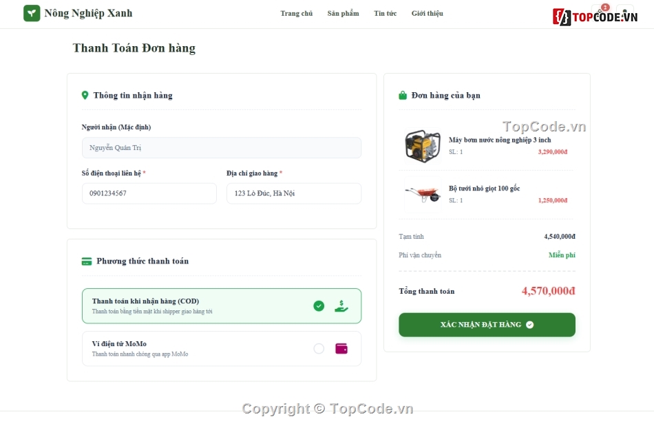 nông nghiệp,bán,code bán hàng